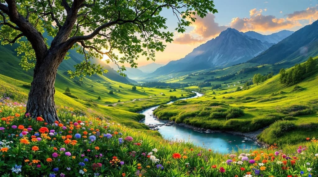 A clear river flowing through a natural landscape